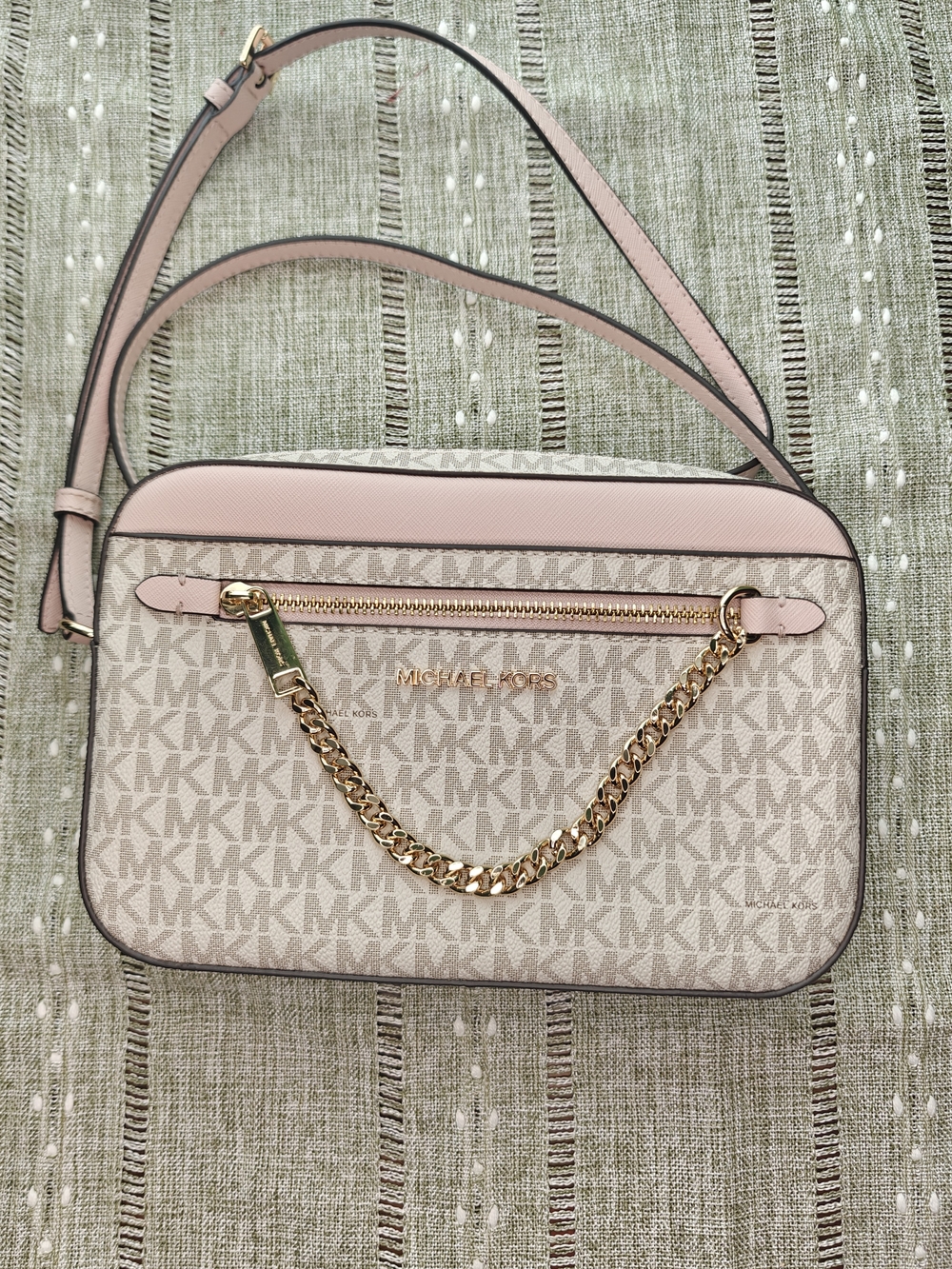 Michael Kors Pink Logo Crossbody Bag